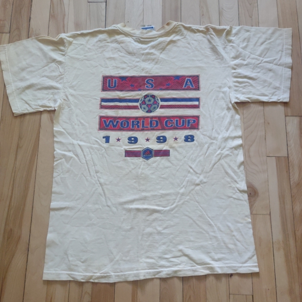 VINTAGE Adidas World Cup Shirt Adult Sz S  1998 USA Team Short Sleeve France 98